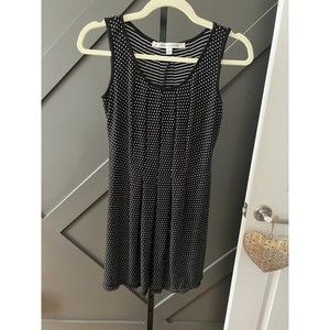Max Studio Pleated Striped Jersey Knit Sleeveless Jersey Dress S